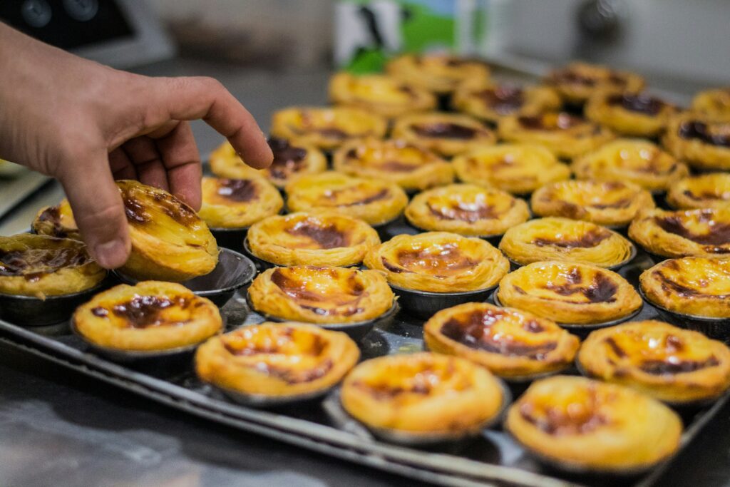 portugal diner dessert pastel de nata